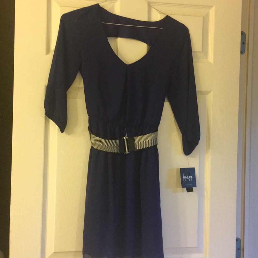 NWT Royal Blue Cutout Front/Back Dress